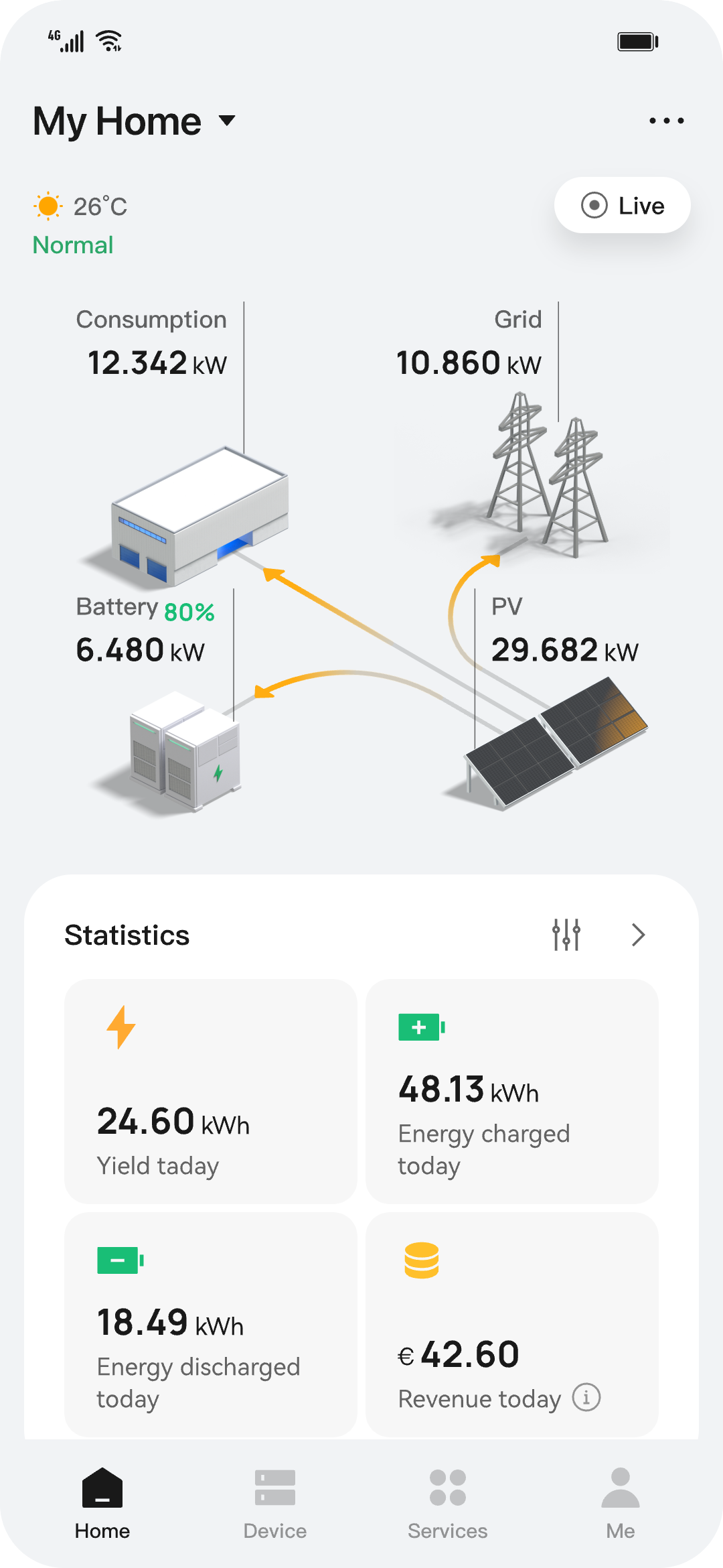 Vista previa utility de Energy Orb